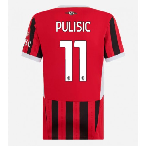 Dámy Fotbalový dres AC Milan Christian Pulisic #11 2024-25 Domácí Krátký Rukáv